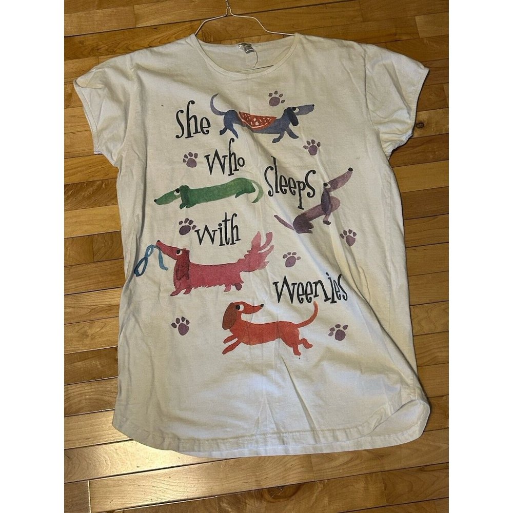 Woman's Sleep Shirt Weenies Dachshund Dog OS Rel-e-vant